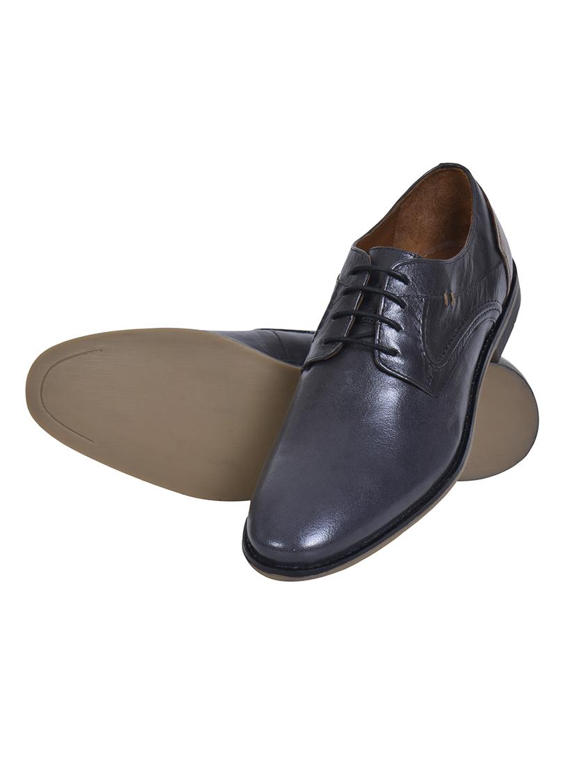 navy leather lace up shoes - 17636707 - Zoom Image - 5