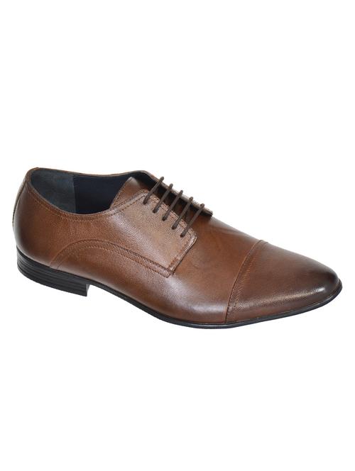 brown leather derbis shoes - 17636721 - Standard Image - 1