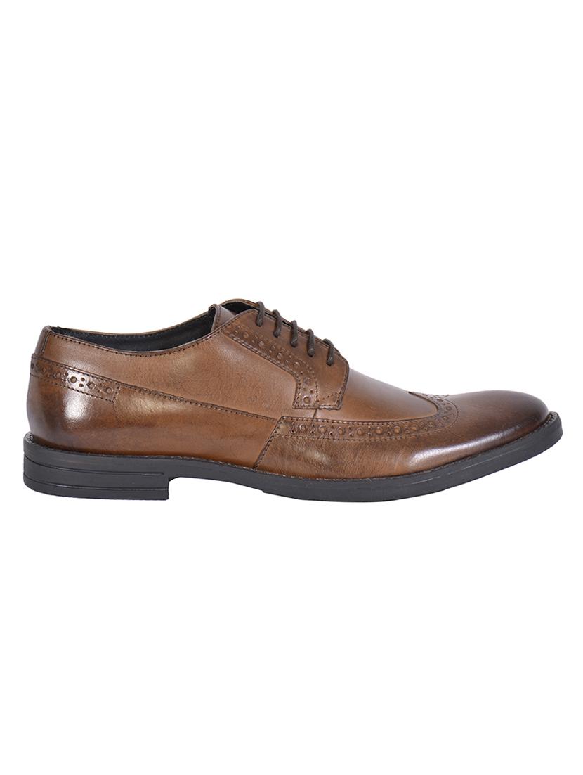 tan leather derbis shoes - 17636751 - Zoom Image - 2