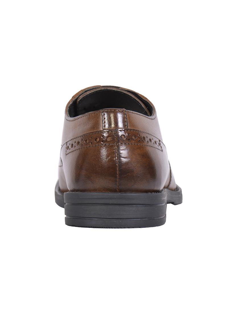 tan leather derbis shoes - 17636751 - Zoom Image - 3