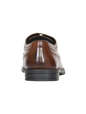 tan leather derbis shoes - 17636755 - Standard Image - 3