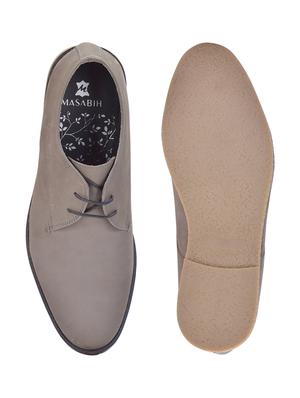 grey leather lace up shoes - 17636760 - Standard Image - 4