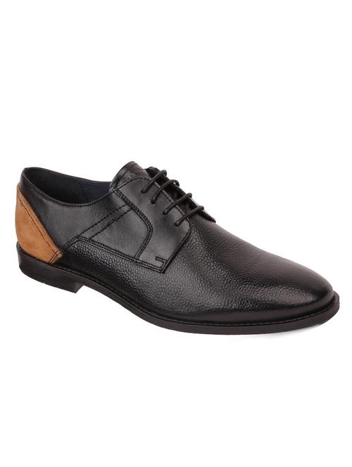 black leather derbis shoes - 17636761 - Standard Image - 1