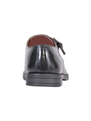 navy leather monkstraps shoes - 17636767 - Standard Image - 3