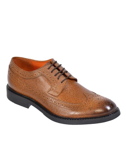 tan leather lace up shoes - 17636768 - Standard Image - 1
