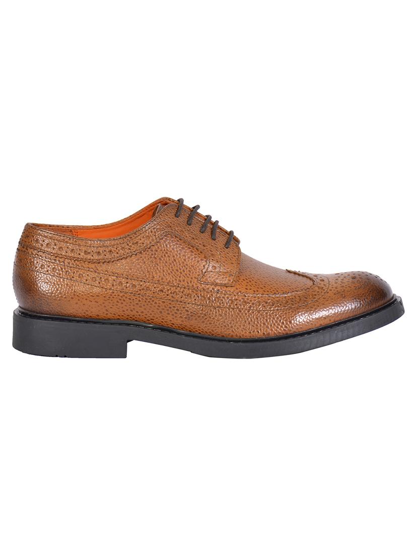 tan leather lace up shoes - 17636768 - Zoom Image - 2