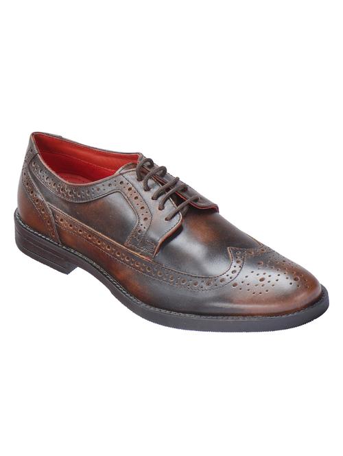 tan leather lace up shoes - 17636769 - Standard Image - 1