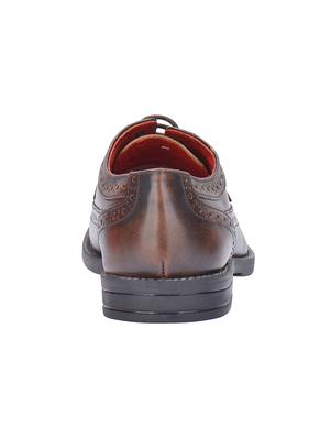 tan leather lace up shoes - 17636769 - Standard Image - 3