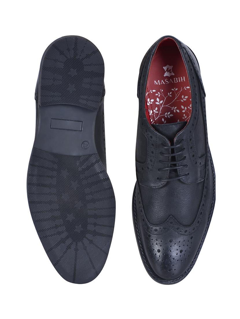 black leather derbis shoes - 17636772 - Zoom Image - 4