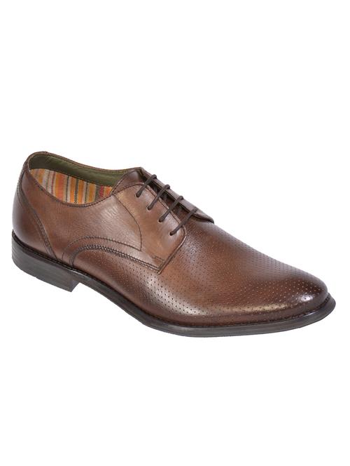brown leather derbis shoes - 17636780 - Standard Image - 1