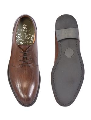 brown leather derbis shoes - 17636780 - Standard Image - 4