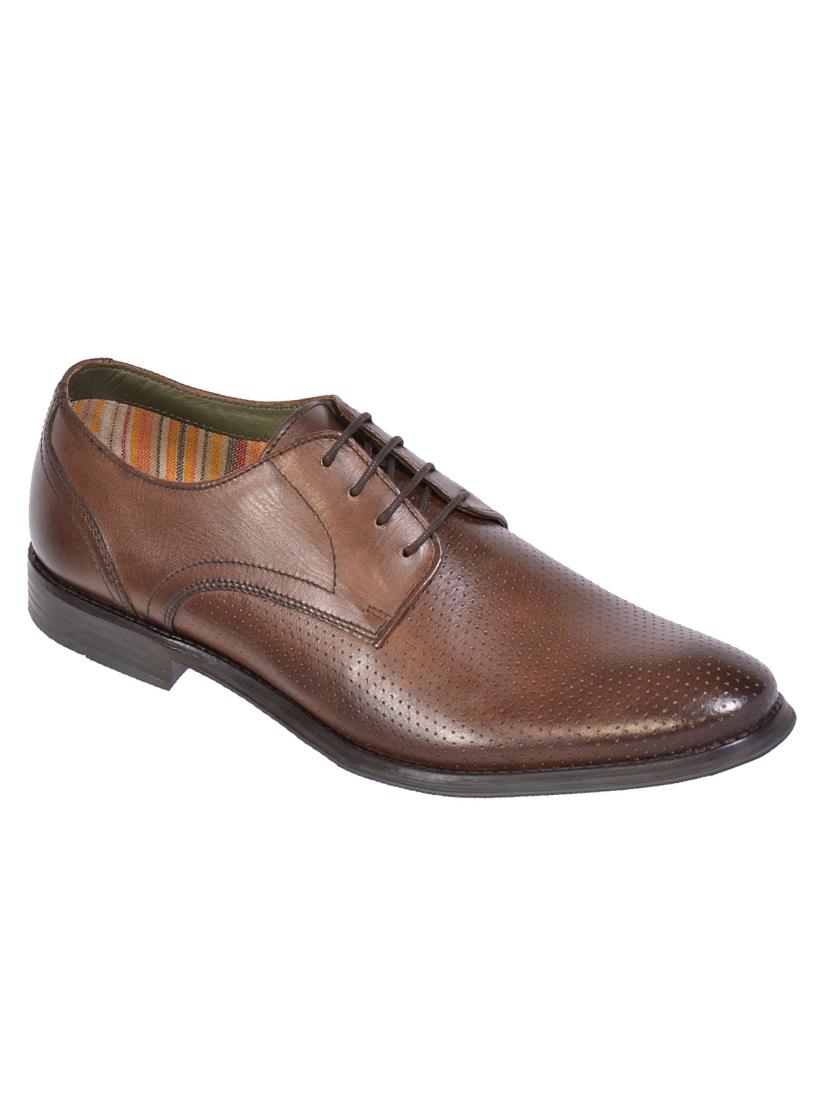 brown leather derbis shoes - 17636780 - Zoom Image - 1