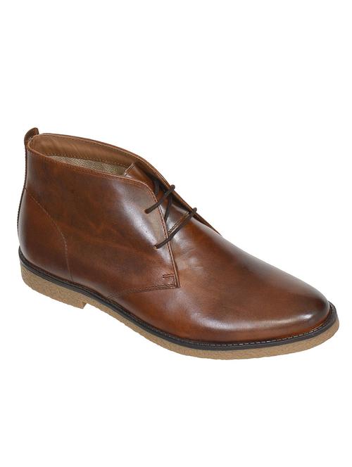 tan leather ankle boots shoes - 17636784 - Standard Image - 1