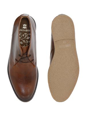 tan leather ankle boots shoes - 17636784 - Standard Image - 4