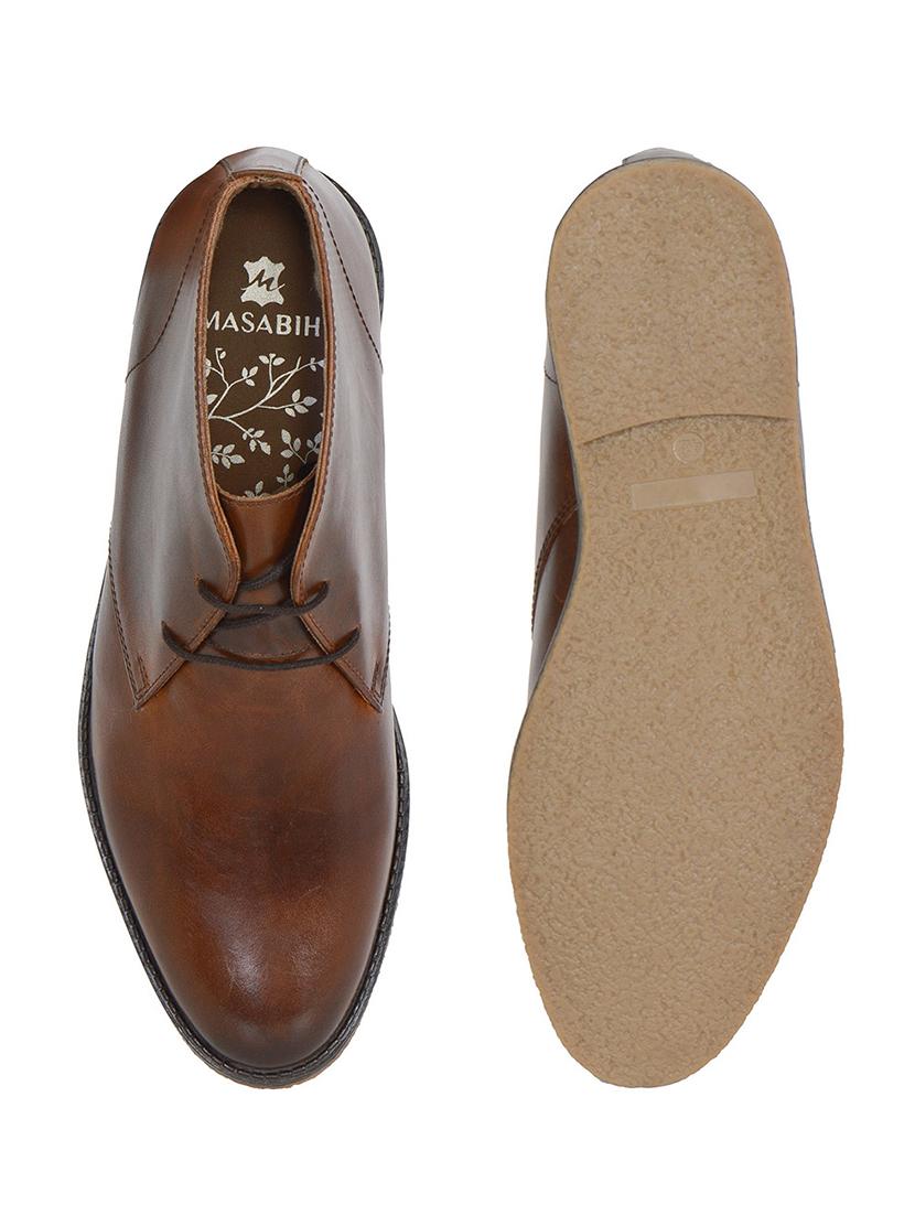 tan leather ankle boots shoes - 17636784 - Zoom Image - 4