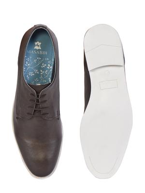 brown leather derbis shoes - 17636786 - Standard Image - 4