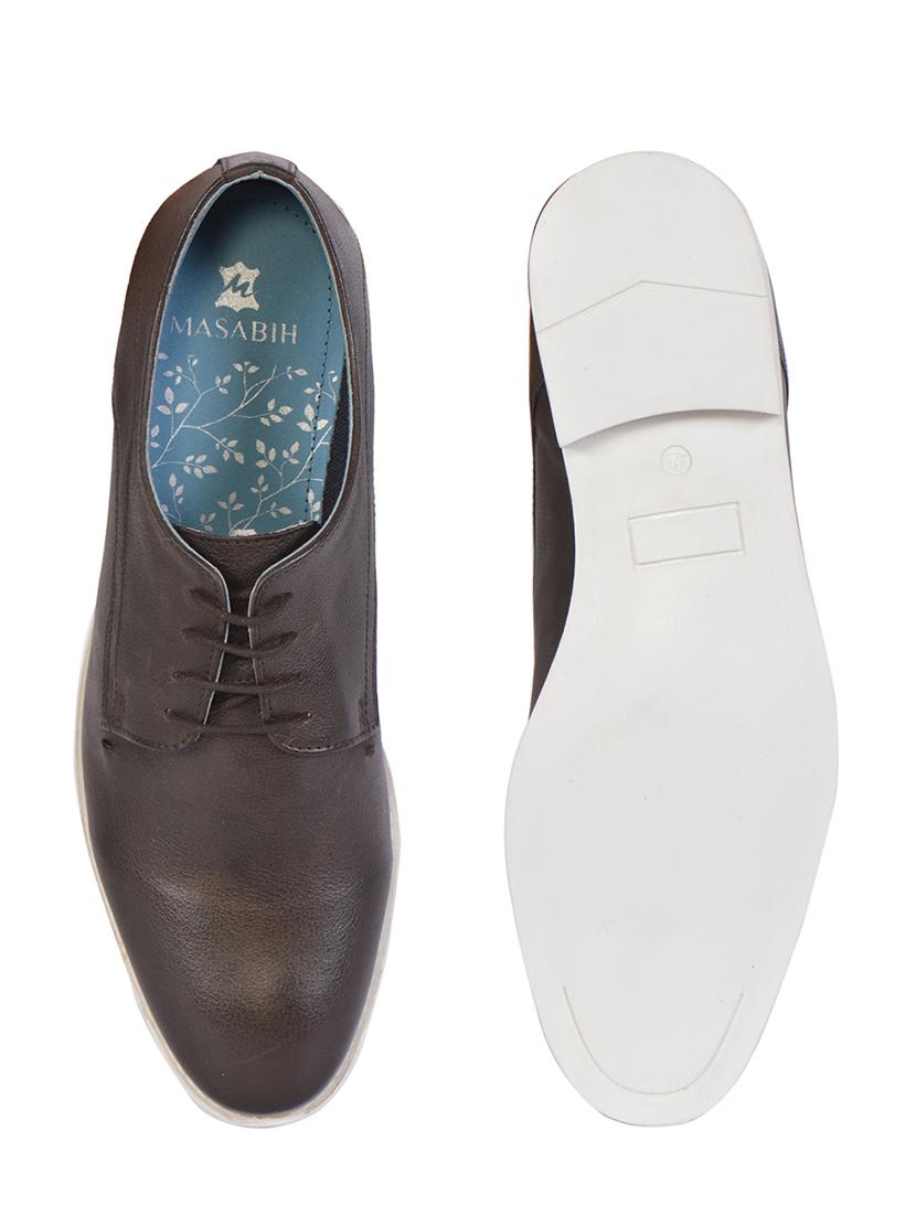 brown leather derbis shoes - 17636786 - Zoom Image - 4