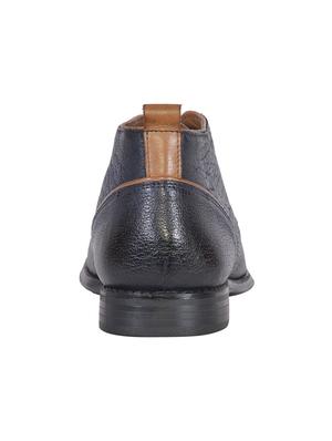 blue leather ankle boots shoes - 17636787 - Standard Image - 3