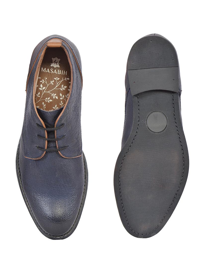 blue leather ankle boots shoes - 17636787 - Zoom Image - 4