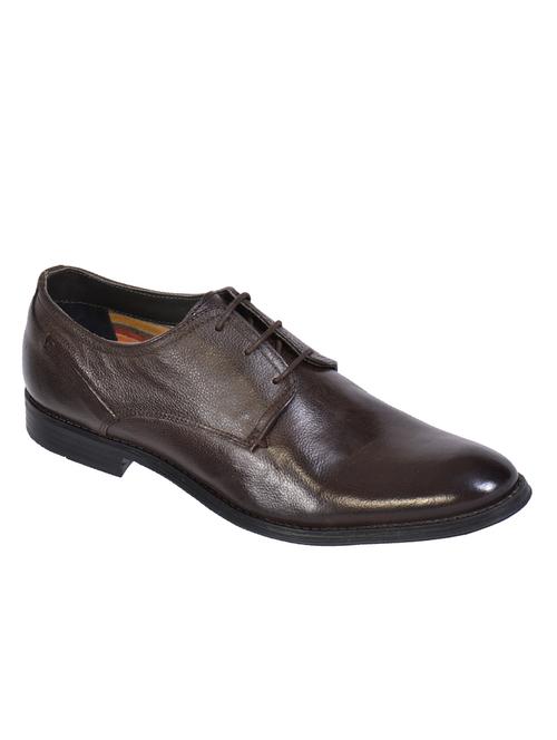 brown leather lace up shoes - 17636789 - Standard Image - 1