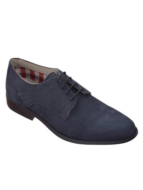 navy leather lace up shoes - 17636792 - Standard Image - 1