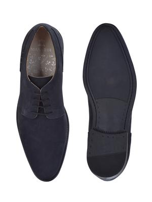 navy leather lace up shoes - 17636792 - Standard Image - 4