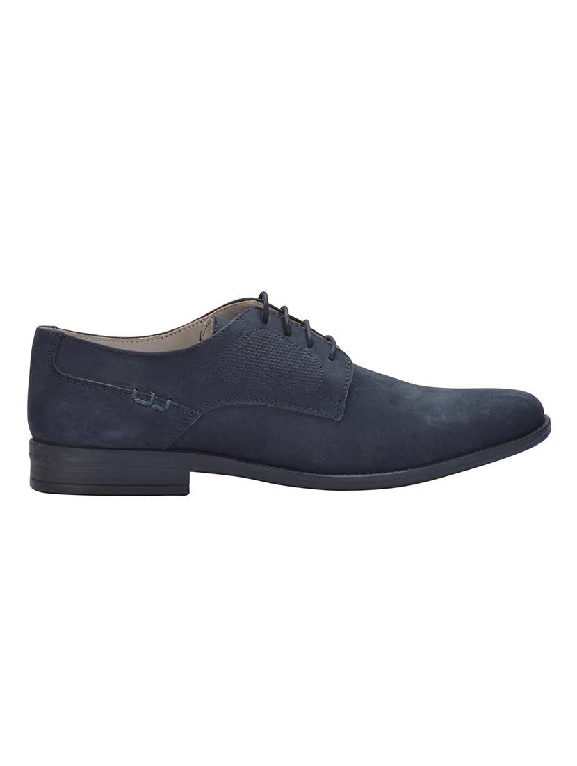 navy leather lace up shoes - 17636792 - Zoom Image - 2