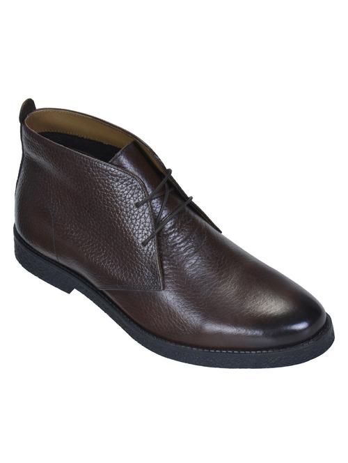 brown leather ankle boots shoes - 17636793 - Standard Image - 1
