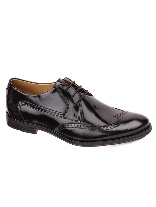 black leather derbis shoes - 17636809 - Standard Image - 1