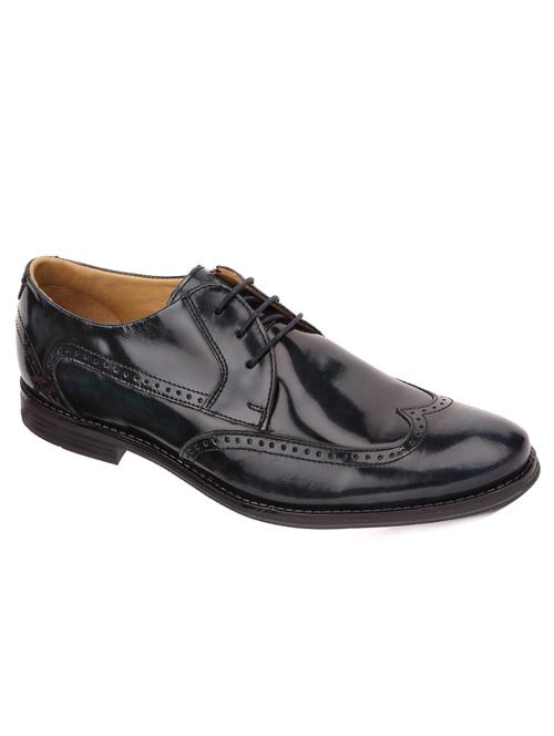 blue leather derbis shoes - 17636811 - Standard Image - 1