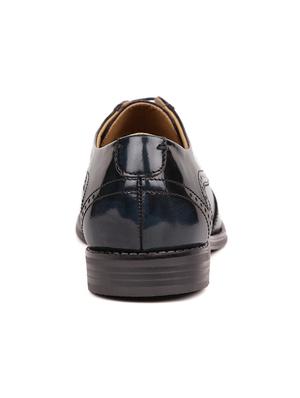 blue leather derbis shoes - 17636811 - Standard Image - 3