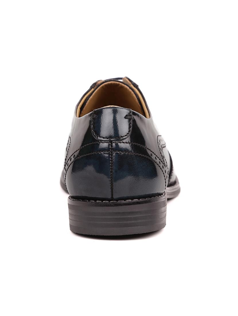 blue leather derbis shoes - 17636811 - Zoom Image - 3