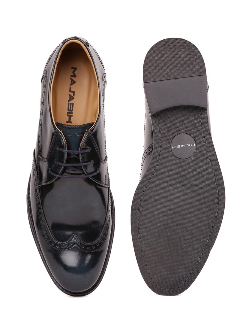 blue leather derbis shoes - 17636811 - Zoom Image - 4