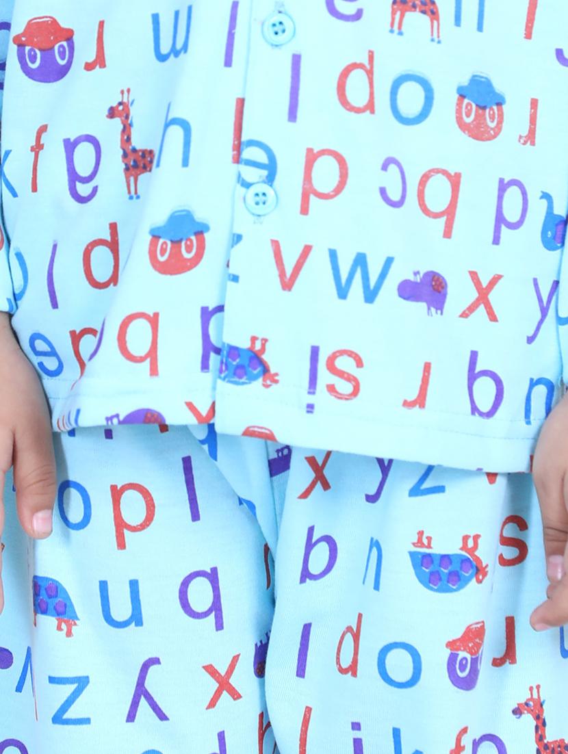 light blue pyjama set nightwear - 17637749 - Zoom Image - 4