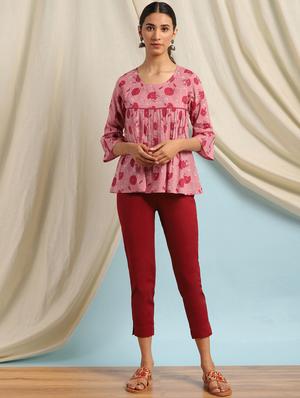 bell sleeved floral top - 17637770 - Standard Image - 4