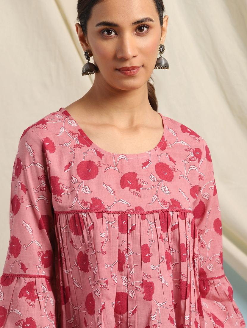 bell sleeved floral top - 17637770 - Zoom Image - 5