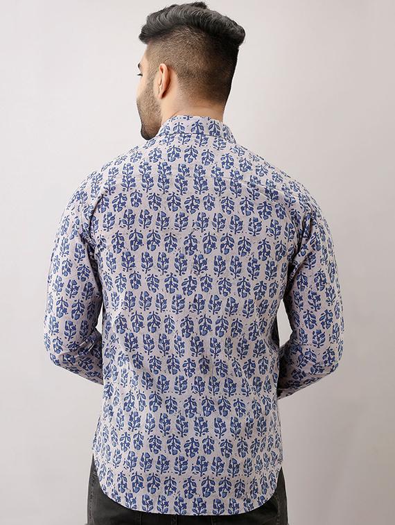 grey printed casual shirt - 17637815 - Zoom Image - 3