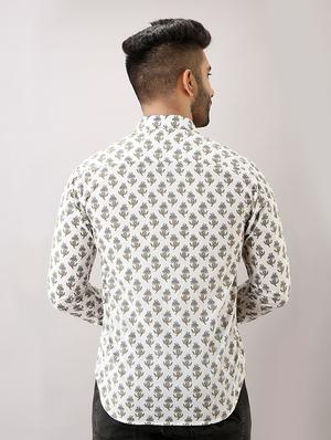 white printed casual shirt - 17637817 - Standard Image - 3