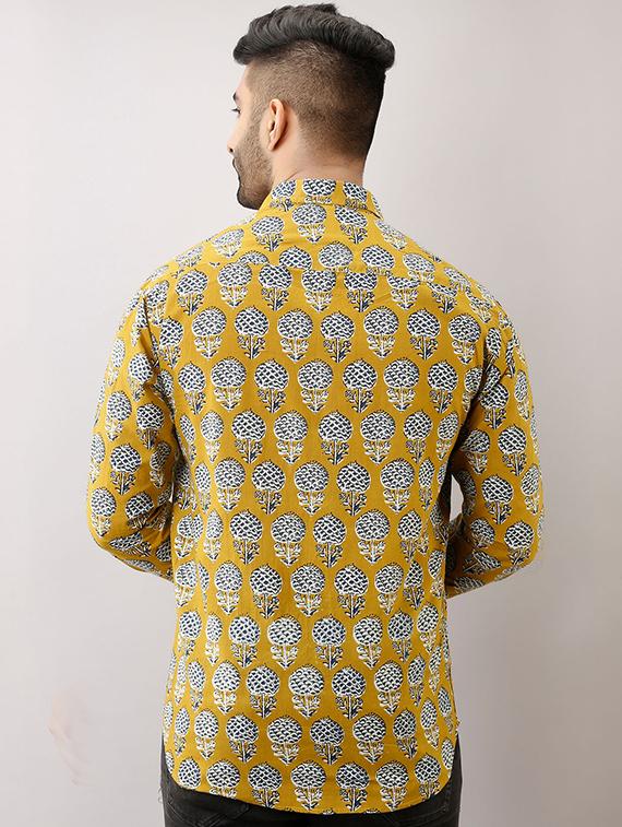 yellow printed casual shirt - 17637819 - Zoom Image - 3