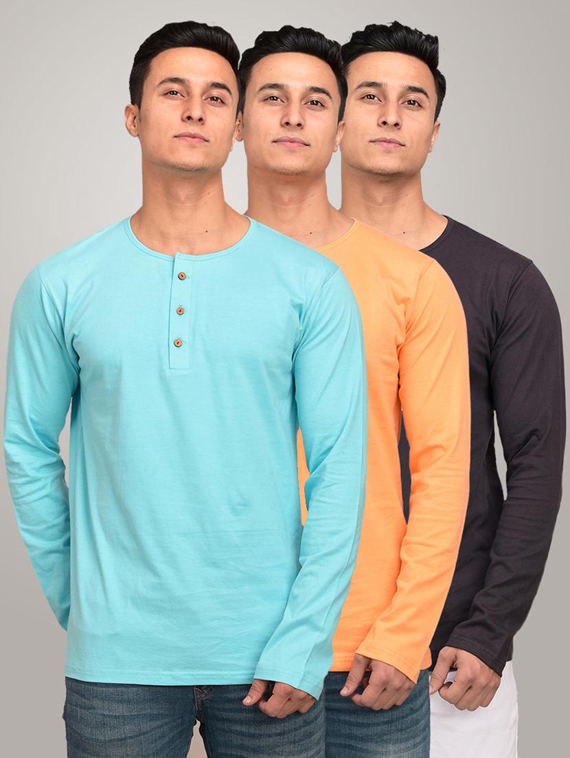set of 3 multi colored solid t-shirts - 17638144 - Zoom Image - 1