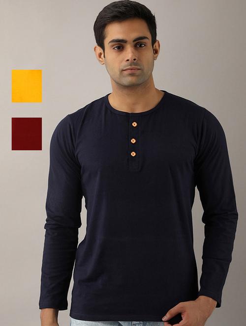 set of 3 multi colored solid t-shirt - 17638174 - Standard Image - 1