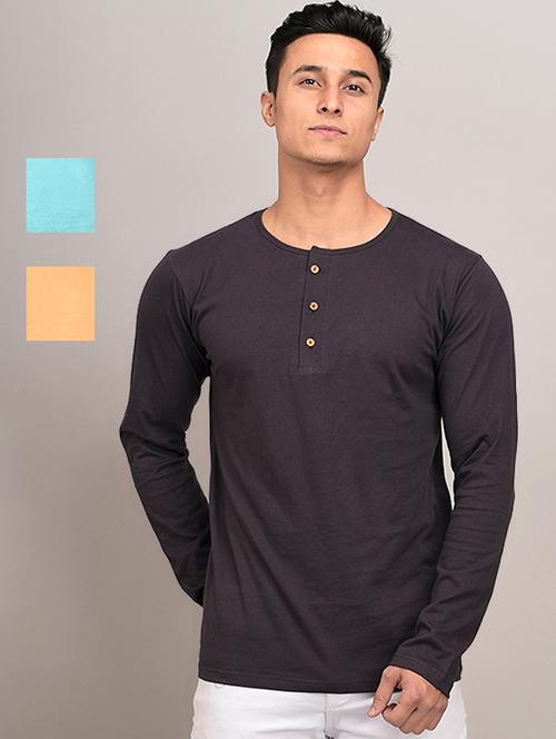 set of 3 multi colored solid t-shirt - 17638176 - Standard Image - 1