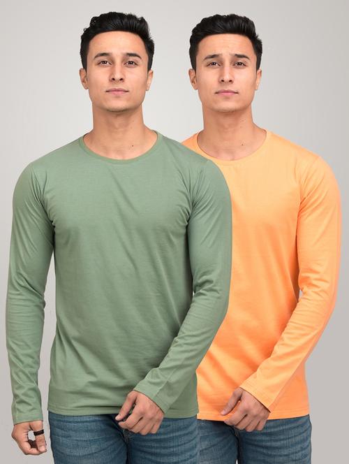 set of 2 multi colored solid t-shirts - 17638229 - Standard Image - 1