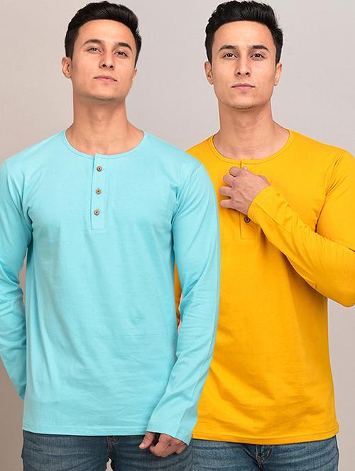 set of 2 multi colored solid t-shirts - 17638250 - Standard Image - 1