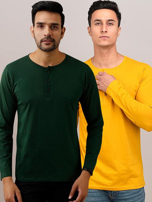 set of 2 multi colored solid t-shirts - 17638268 - Standard Image - 1