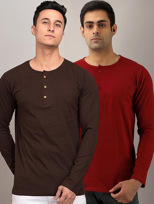 set of 2 multi colored solid t-shirts - 17638277 - Standard Image - 1