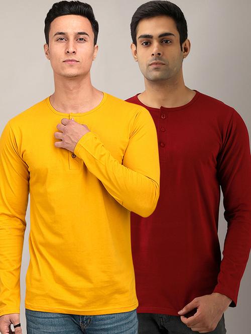 set of 2 multi colored solid t-shirts - 17638285 - Standard Image - 1