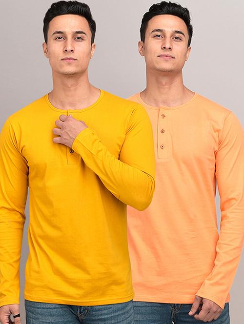 set of 2 multi colored solid t-shirts - 17638291 - Standard Image - 1