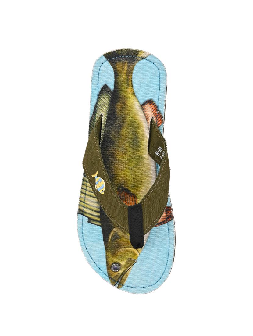 green canvas slip on flip flops - 17638297 - Zoom Image - 5