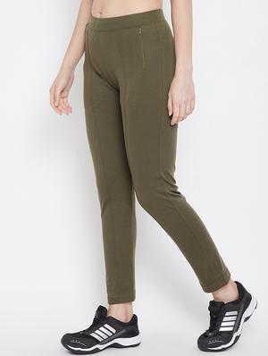 high rise solid track pant - 17638310 - Standard Image - 2